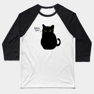 Grumpy angry black cat Baseball T-Shirt